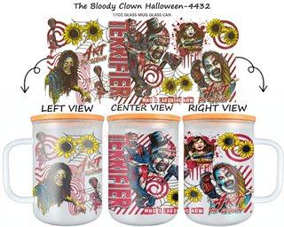 The Bloody Clown Halloween · 17OZ Glass Mug